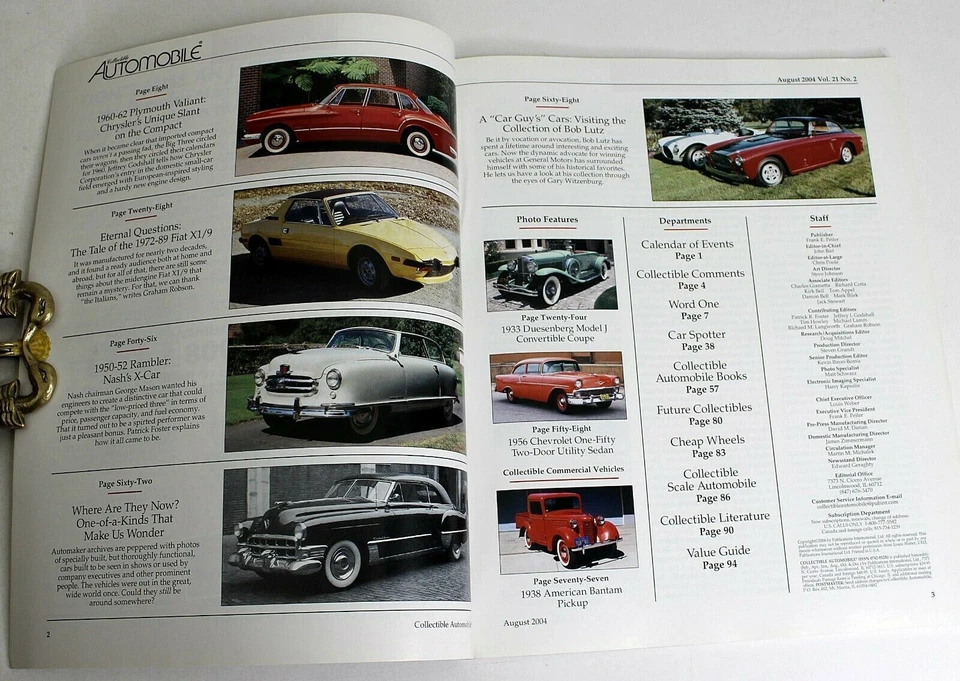 Collectible Automobile Magazine for Aug 2004 1933 Duesenberg Model J Coupe - Image 3 of 3