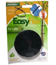 EasyFlex Multi Use Self Locking Ties 1/2" x 8 feet. Secure Cords, Hoses Plants