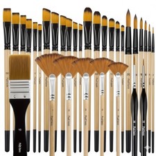 32 Artist Paint Brushes set – Brushes for watercolour, Acrylic, oil paint craft
