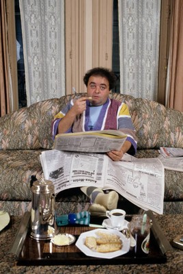 Jacques Villeret At Home In Paris Paris January 1984 Historic Old Photo 7
