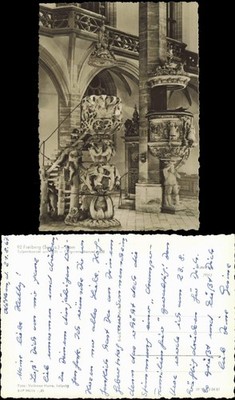 Ansichtskarte Freiberg (Sachsen) Dom Innenansicht Tulpenkanzel 1967