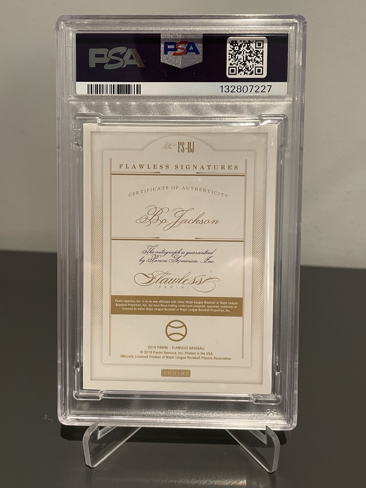 2015 Panini Flawless Signatures R#FS-BJ Bo Jackson 12/20 AUTO ROYALS SSP view 2