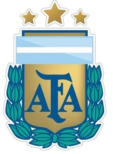 ARGENTINA FOOTBALL ASS'N ULTRA SLIM EMBROIDERED IRON-ON SOCCER 3 STAR FIFA PATCH