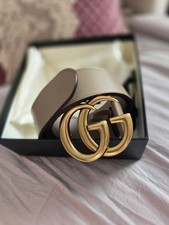 Gucci Authentic Dusty Pink Leather Belt women 85