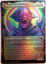 Sliver Gravemother FOIL Proxy Playtest Card Custom Alien Metal Poster Art Design