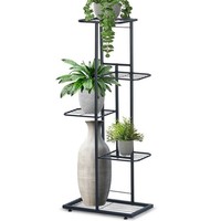 BlumenstäNder Blumentreppe PflanzenstäNder Metall Schwarz 5 Etagen 96 Cm