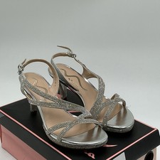 N by Nina Nerice Sandals Women's US 6 Silver Round Toe Slingback Ebay1642