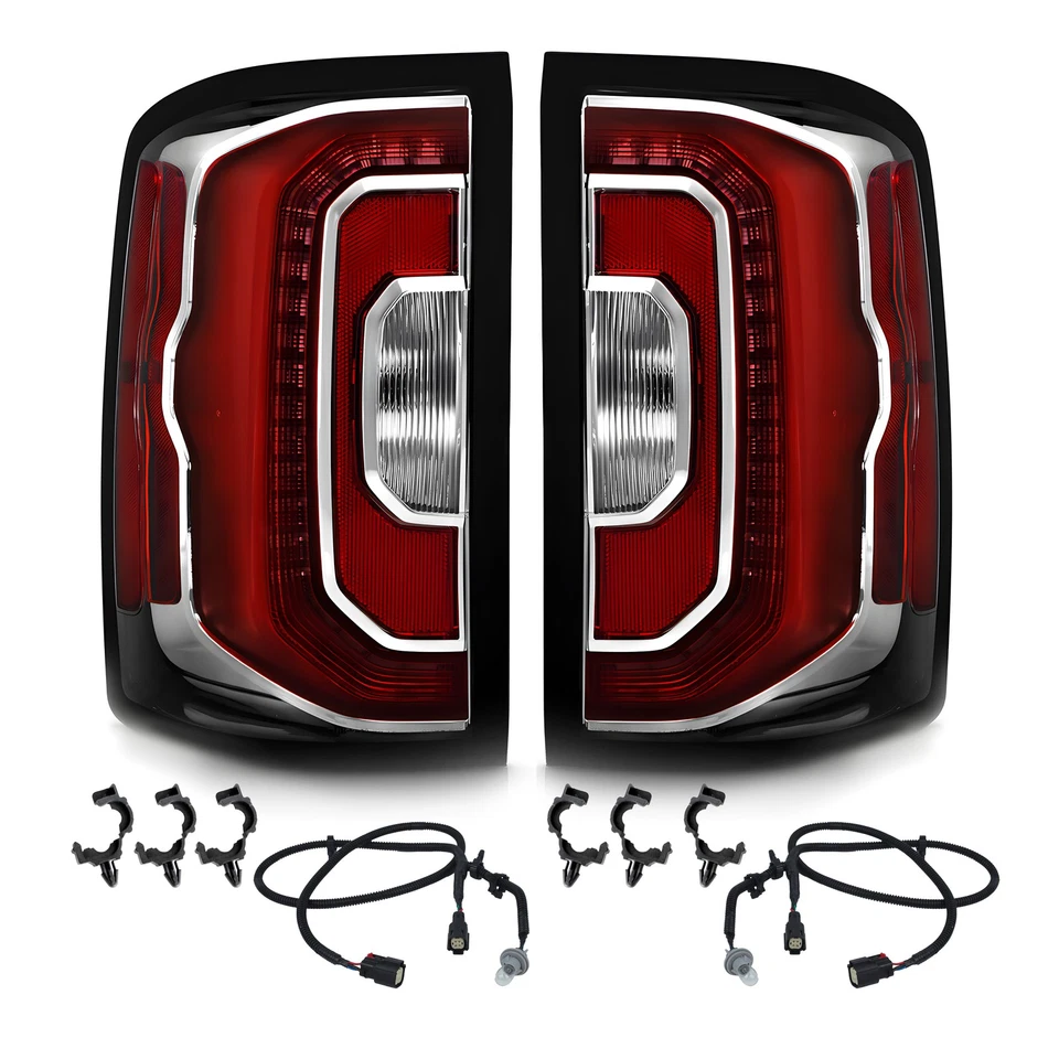 Luces traseras LED con bombilla/par de luces de acento LED L+R para GMC Sierra 1500 2016-2018 Foto 2 de 4