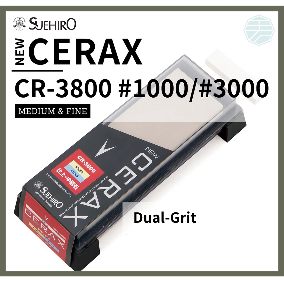 Pierre à aiguiser SUEHIRO #1000 #3000 CR-3800 finition moyenne CERAX du Japon