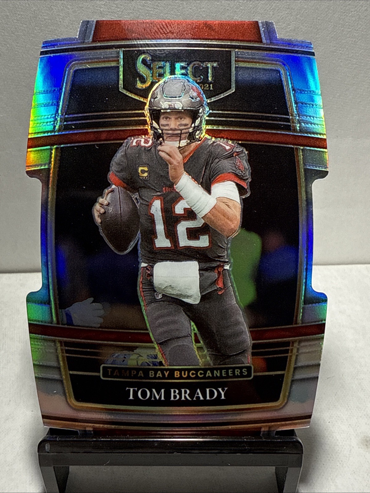 2021 Panini Select - Concourse Tom Brady #1 Silver Prizm Die-Cut