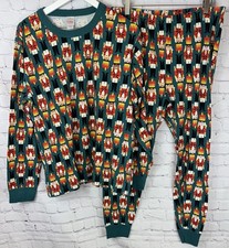 HANNA ANDERSSON Women  s Large Pajama Set Green Nutcracker Christmas Long Sleeve