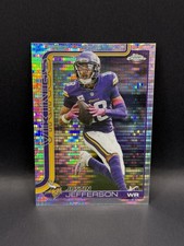 2025 Topps Chrome Justin Jefferson PULSAR REFRACTOR #195 Minnesota Vikings SP