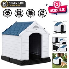Durable Plastic Dog House with Air Vents - Ideal for Medium Dogs  Outdoor Cats