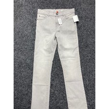 The Childrens Place Boys Skinny Jeans Light Grey Wash Stretch Size 16 NWT