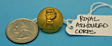 WW2 ROYAL ARMORED CORPS GILT TUNIC / UNIFORM BUTTON GAUNT LONDON - ORIGINAL