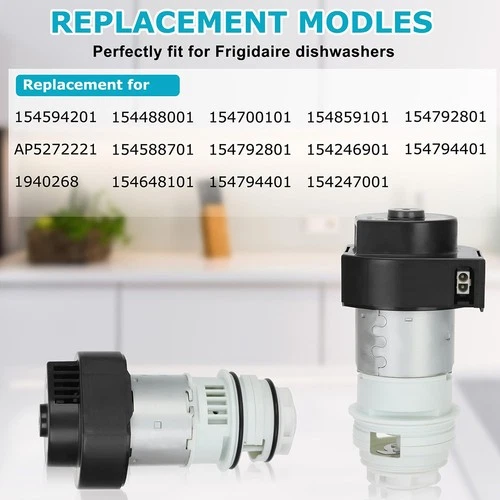 New 154844301 Replacement Circulation Pump For Frigidaire Dishwasher By OEM MFR - Picture 10 of 12