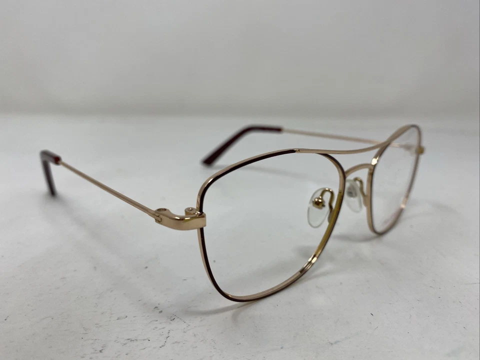 Оправа для очков Jill Stuart JS 395-2 53-17-140 бордовая/золотистая с полным ободком V205 - Изображение 3 из 4