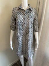J. McLaughlin Geometric Print Shirt Dress Size Small