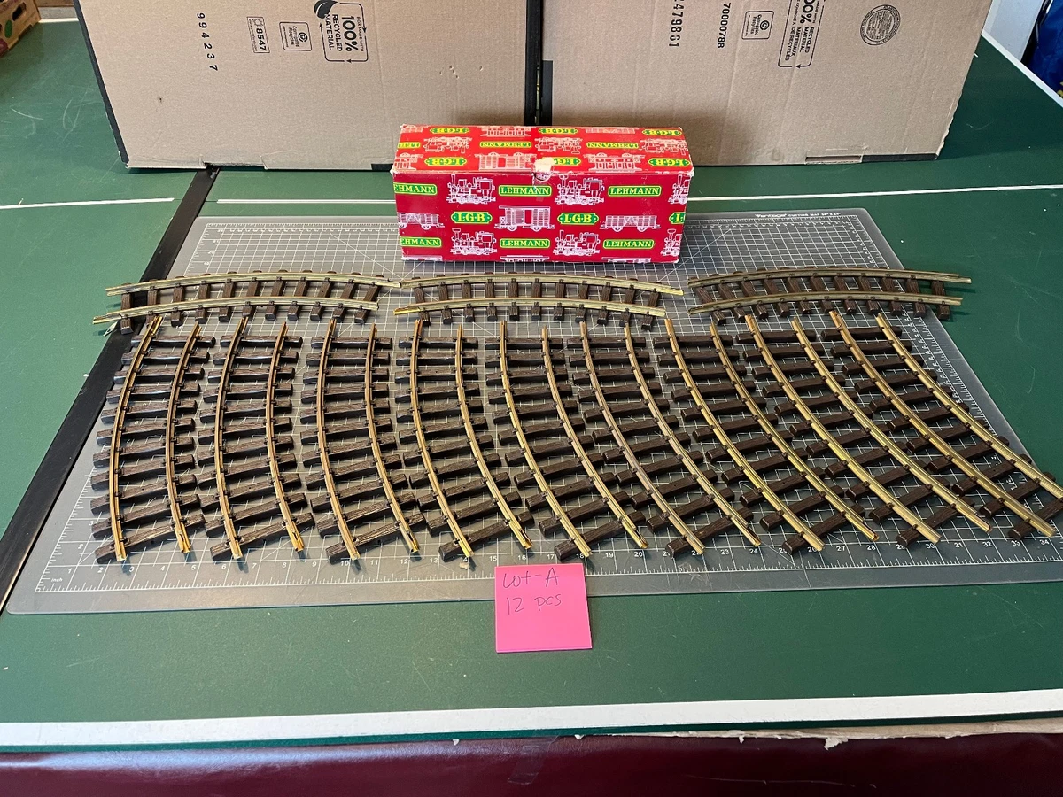 Lots De 6 Rails Courbes En Tôle OCCASION Pour Train Ancien – Échelle 1, Longueur 32cm