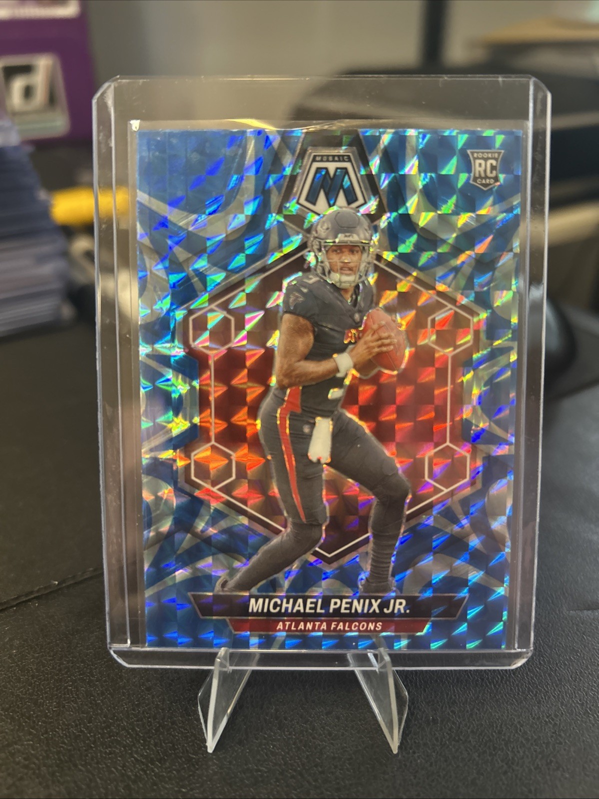 2024 Panini Mosaic - Rookies Michael Penix Jr. #308 Reactive Blue Mosaic...