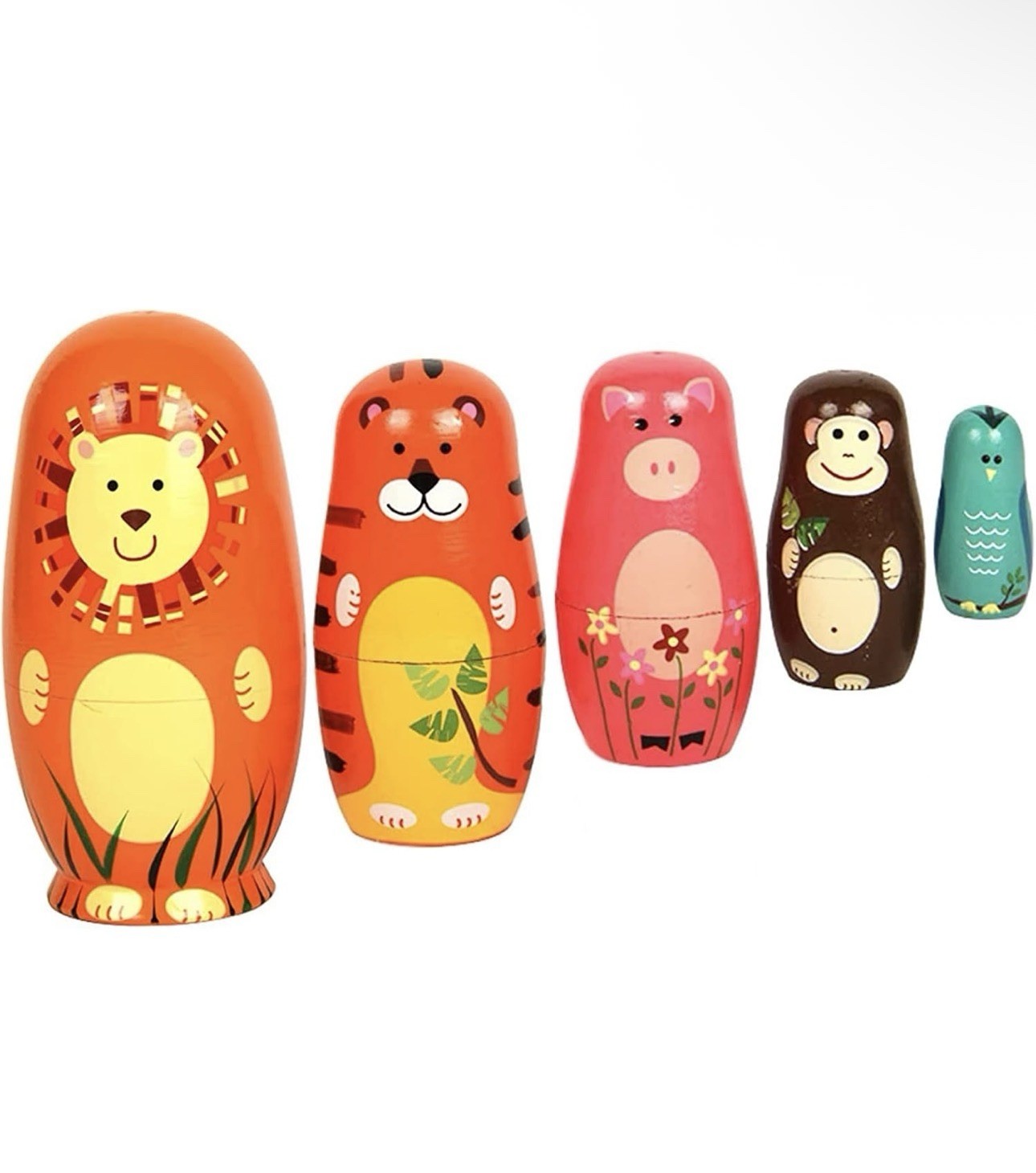 For Kids - Russian Wooden Stacking Nested Set 5 Pieces