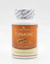 IMANI ORGANICS Turmeric Capsules 95% Curcumin 60ct Dietary Supplement