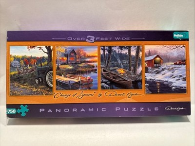 Change of Seasons by Darrell Bush Panoramic Puzzle Buffalo 750 Pieces
