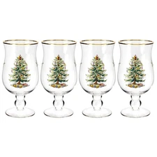 17.5oz Gold-Rimmed Tulip Glasses Set for Holiday Wine & Champagne Celebrations