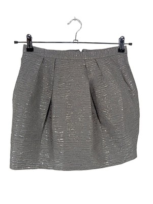 CACHE & CACHE Minirock Damen Gr. DE 34 hellgrau Casual-Look