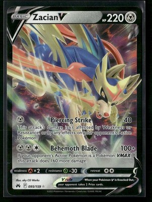 Zacian V Ultra Rare Holofoil Crown Zenith 095/159 NM
