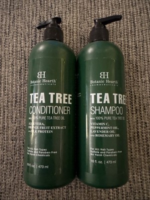 Botanic Hearth 100% PURE Tea Tree Oil Shampoo & Conditioner Set (16 fl oz each) 