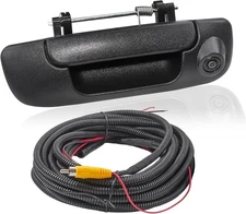 EWAY Tailgate Handle Backup Camera for 2002-2008 Dodge RAM 1500 2500 Black 