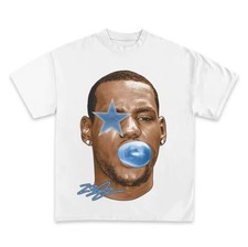 NBA LeBron James Bubble Gum White Graphic Tee S-4XL