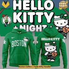 NBA Celtics x Hello K1tty Hoodie Unisex Size S-5XL