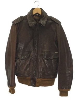 Schott/around 70-80s/leather jacket/blouson/38/leather/brown/A-2 type//