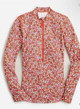 j crew Long-sleeve rash guard in brilliant blooms sz s