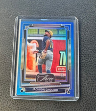 2025 Panini Three and Two Jackson Chourio Navy Blue 19/25