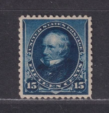 United States Scott 227 XF MHR 1890 15¢ Indigo Small Banknote SCV $180