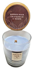 Nature's Wick by Woodwick WEATHERED WOOD 10 oz Single Wick Candle  ~ FREE SHIP