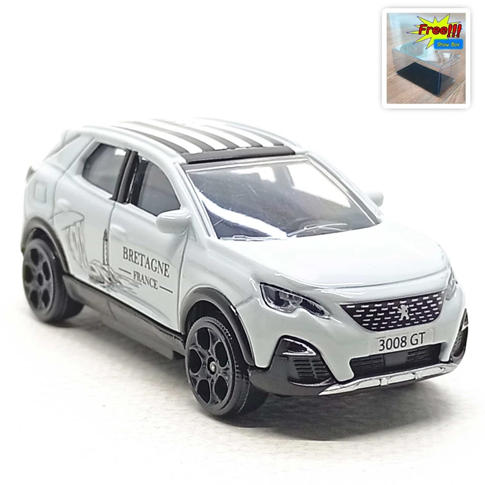 Majorette Peugeot 3008 GT French Touch Bretagne White 1:64 3" no Package - Image 1 of 4