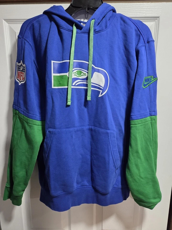 new w/defect Seattle Seahawks Nike Team Issue Sideline Club Pullover Hoodie sz S thumbnail 3