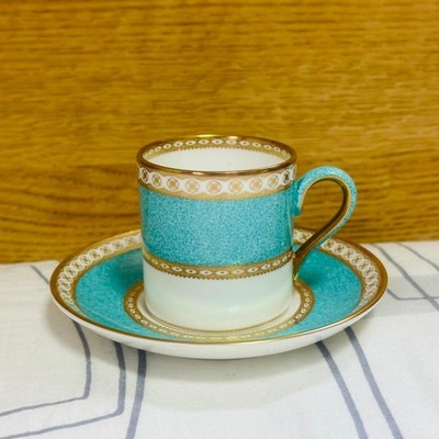 Wedgwood Ulander Powder Turquoise Demitasse Cup and Saucer | eBay