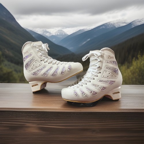 Edea Piano 240C Ice Figure Skating Boot W Crystals Gently Used New Insoles_$1100