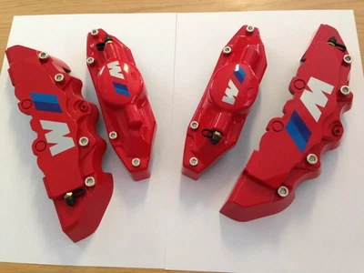 Caches Etriers de Freins BMW M Rouges 4 pieces - Livraison Gratuite/Inclus ! - Photo 1/4