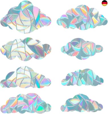 GORGECRAFT 8 Stück Rainbow Window Clings 3D Dekorative Fensterfolie Groß W
