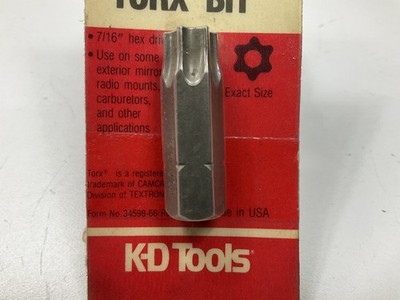 KD Tools 422055C T55 Tamper Proof Torx Bit, 7/16'' Hex Drive - MADE IN USA
