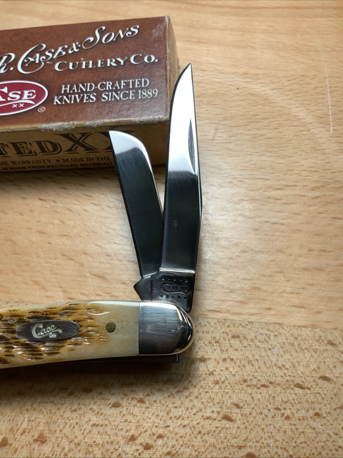 Case XX 2010 6318 SS Medium Stockman  Amber Bone / Original Box & Papers