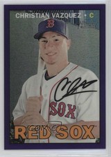 2016 Topps Heritage High Number Chrome Purple Refractor Christian Vazquez 0w7