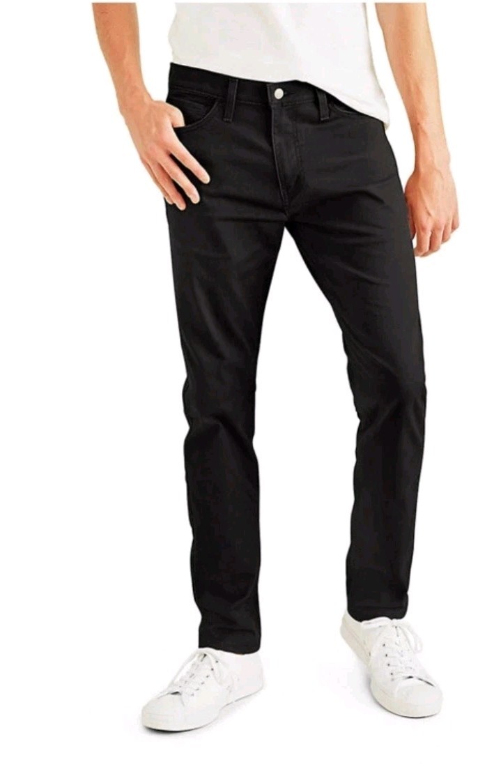 Dockers Men's Straight Fit Jean Cut All Seasons Tech Black-4
