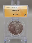 1890-CC Morgan Silver Dollar $1 - ANACS AU55